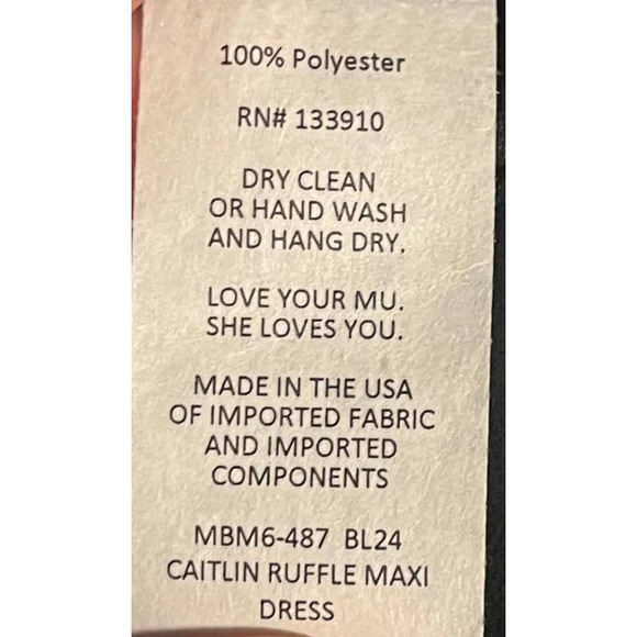 NWT Show Me Your MuMu Caitlin Ruffle Maxi Dress Black Chiffon Small - Picture 4 of 5